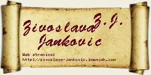 Živoslava Janković vizit kartica